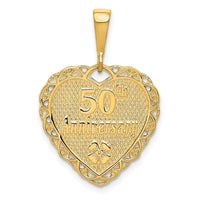 14k Reversible 50th ANNIVERSARY Charm-C1673