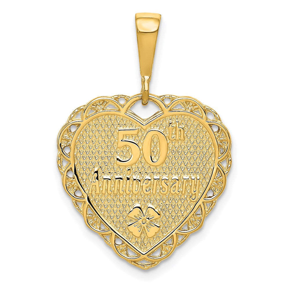 14k Reversible 50th ANNIVERSARY Charm-C1673
