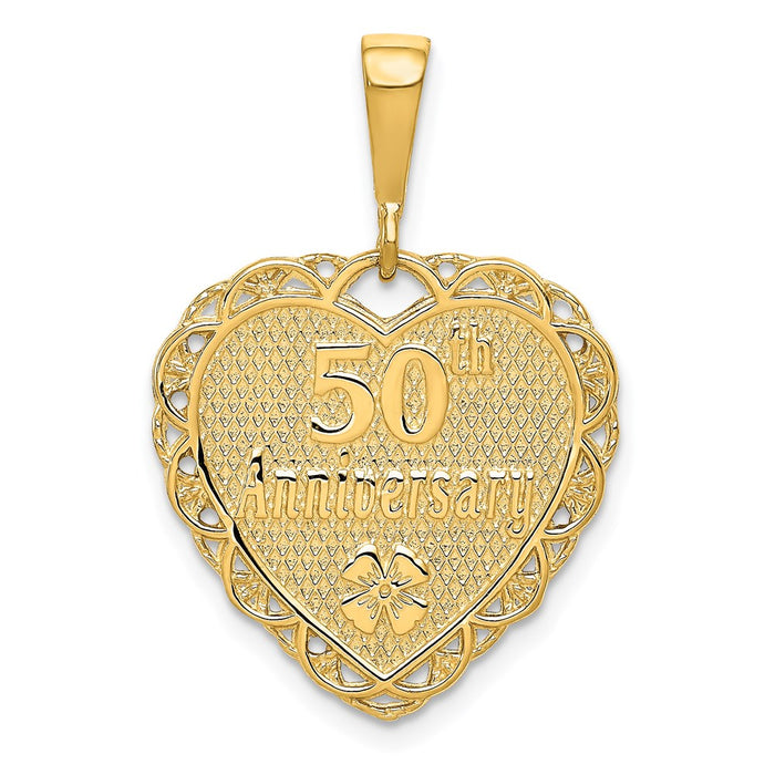 14k Reversible 50th ANNIVERSARY Charm-C1673