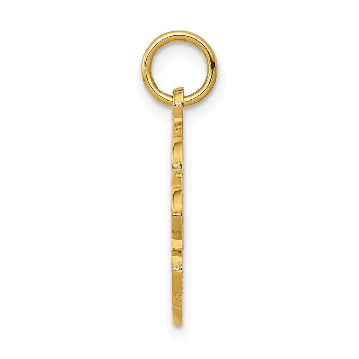 14k Bride and Groom Textured Back Charm-C1674