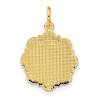 14k Bride and Groom Textured Back Charm-C1674