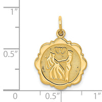 14k Bride and Groom Textured Back Charm-C1674