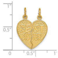 14k Best Sister Break-apart Charm-C1689