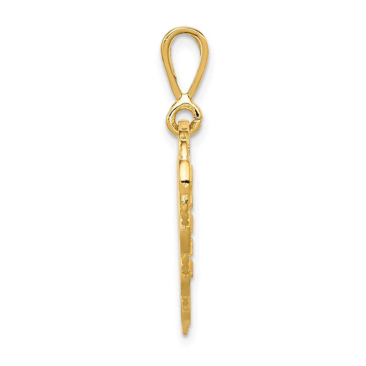 14k Reversible FOR MY DAUGHTER Heart Charm-C1701
