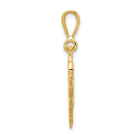 14k Reversible FOR MY DAUGHTER Heart Charm-C1701