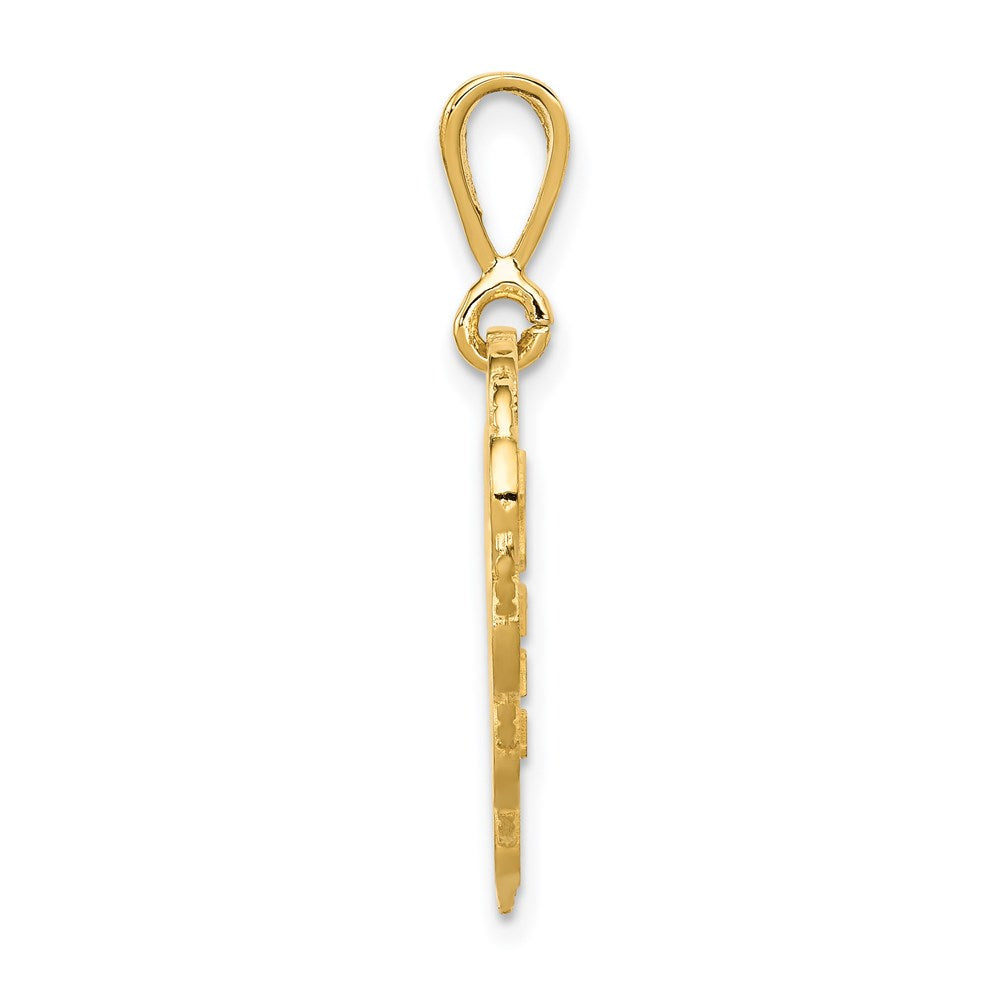 14k Reversible FOR MY DAUGHTER Heart Charm-C1701