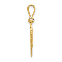 14k Reversible FOR MY DAUGHTER Heart Charm-C1701