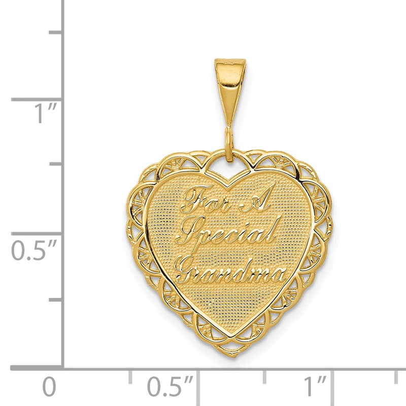 14k Reversible FOR A SPECIAL GRANDMA Pendant-C1707