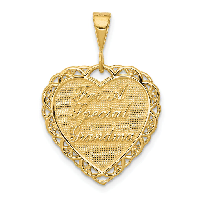 14k Reversible FOR A SPECIAL GRANDMA Pendant-C1707