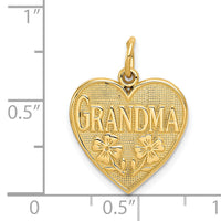 14k GRANDMA Heart Charm-C1709
