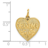 14k GRANDMA Heart Charm-C1709