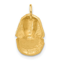 14k Satin D/C King Tut Charm-C1736