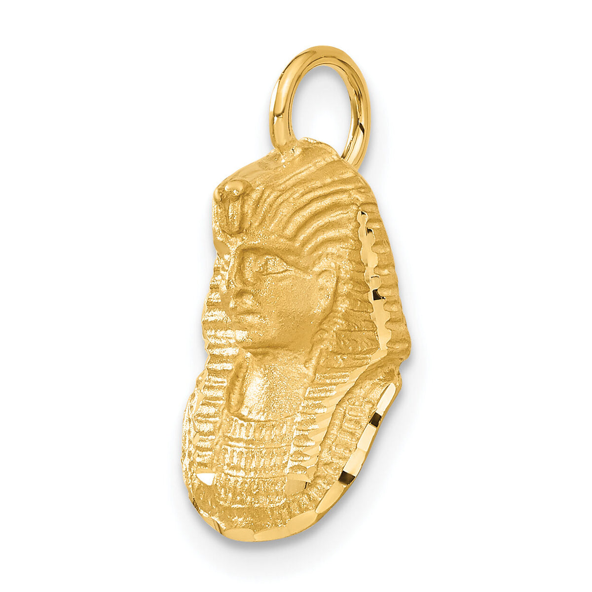 14k Satin D/C King Tut Charm-C1736
