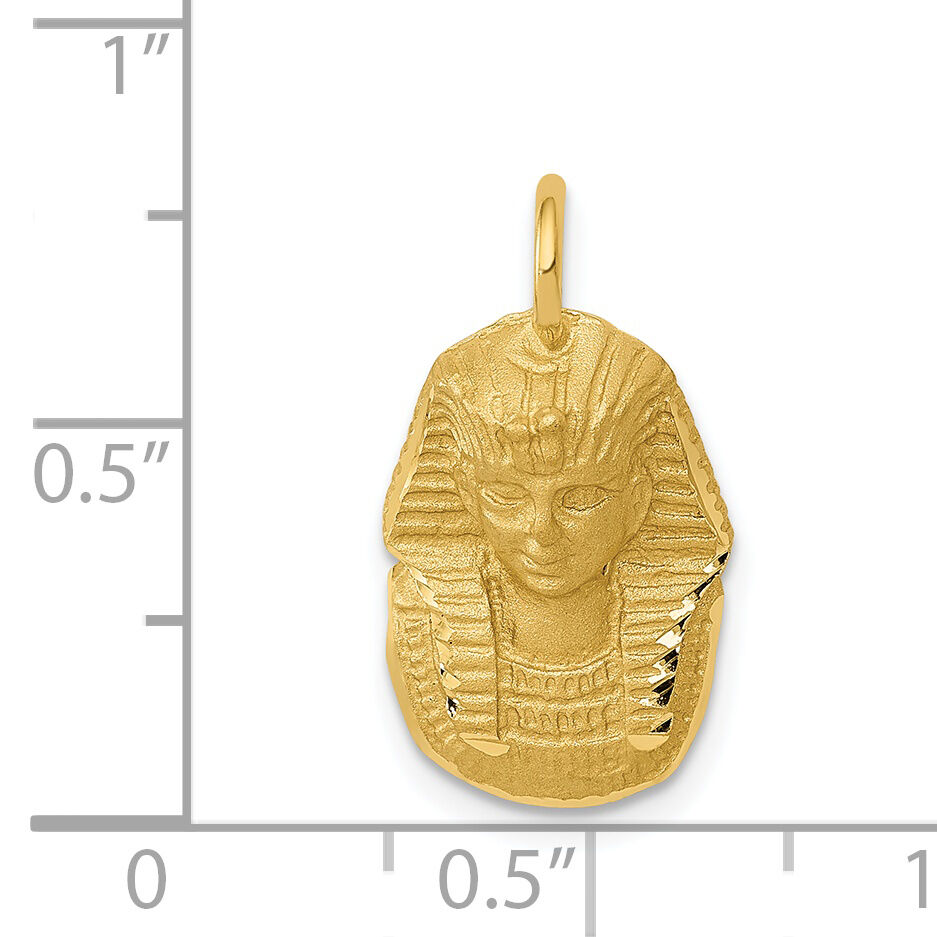 14k Satin D/C King Tut Charm-C1736