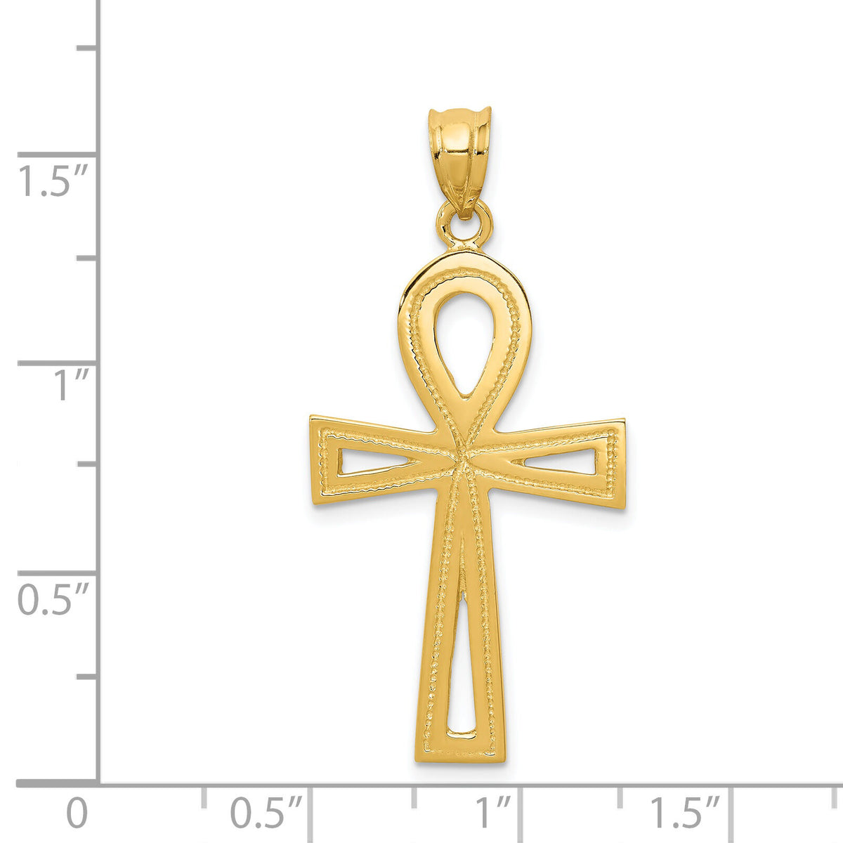 14k Ankh Cross Charm-C174