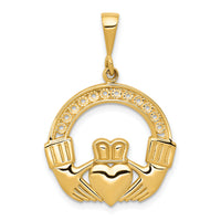 14k Claddagh Pendant-C1754