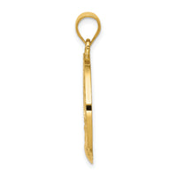 14k Claddagh Leaf Charm-C1755