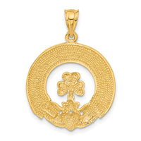 14k Claddagh Leaf Charm-C1755