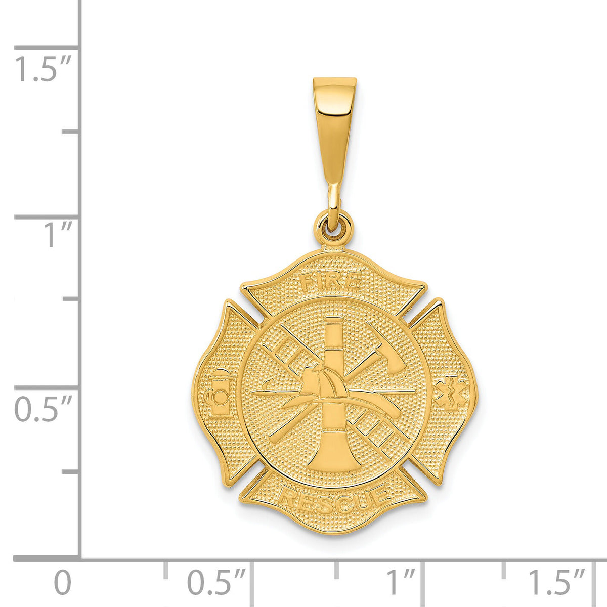 14k FIRE RESCUE Pendant-C1790