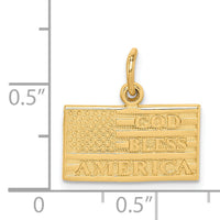 14k God Bless America Flag Charm-C1795