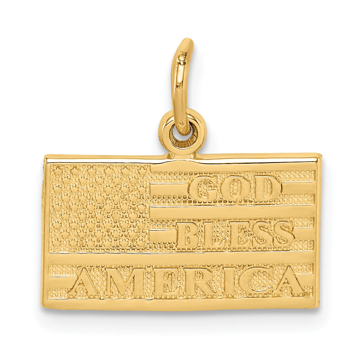 14k God Bless America Flag Charm-C1795