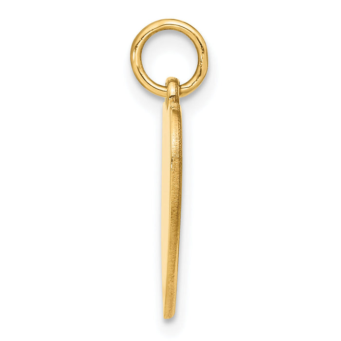 14k Flag Heart Charm-C1798