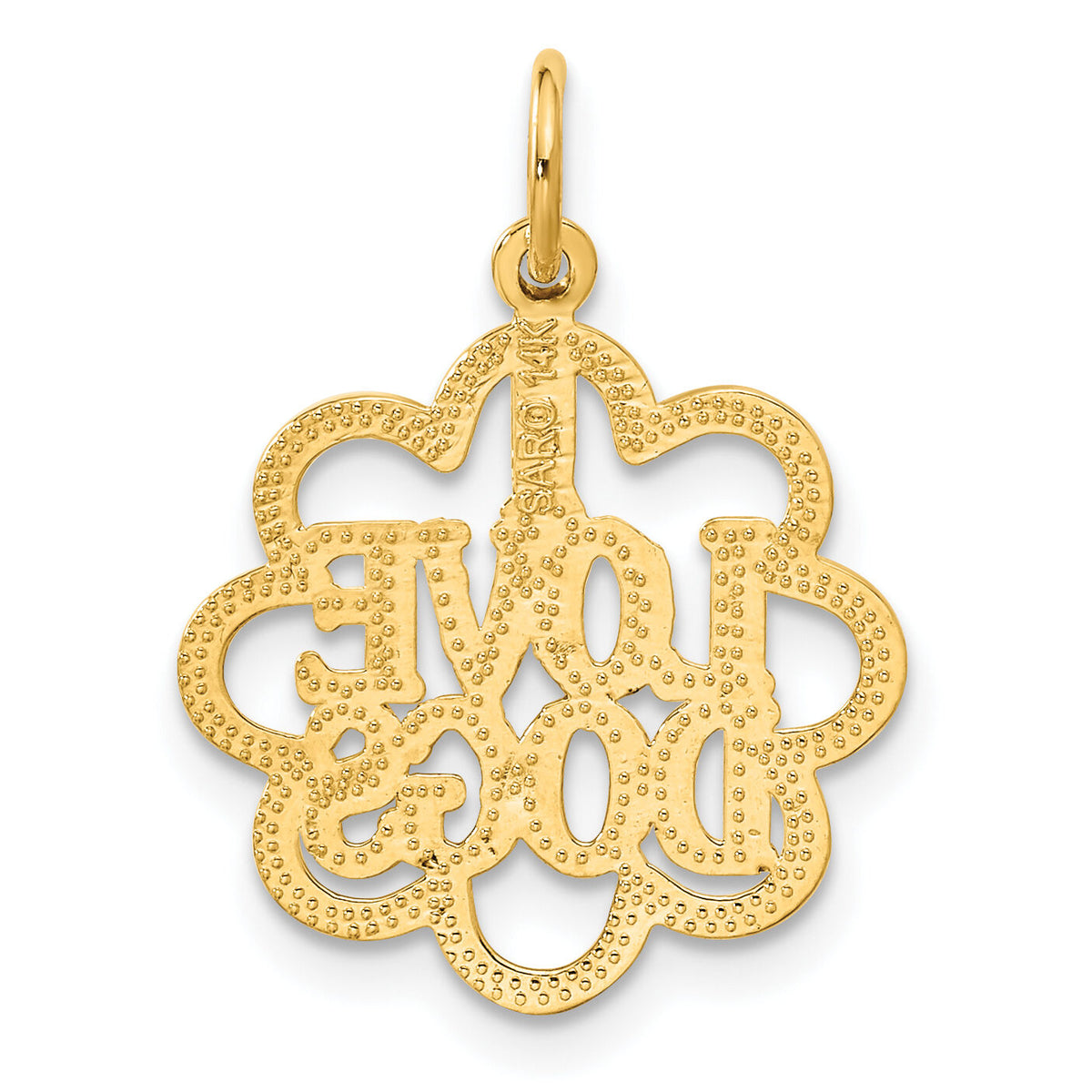 14k I LOVE DOGS Charm-C1841