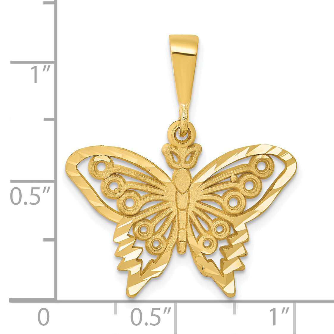 14k Butterfly Charm-C1849