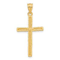 14K Twisted Cross Pendant-C187
