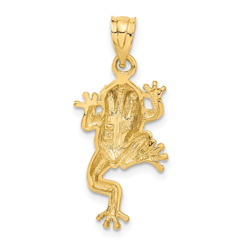 14k Frog W/ Enameled Eyes Charm-C1873