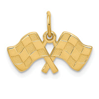 14k Racing Flags Charm-C1877
