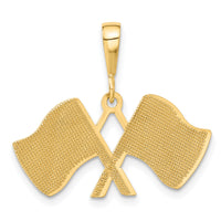 14k Racing Flags Pendant-C1878