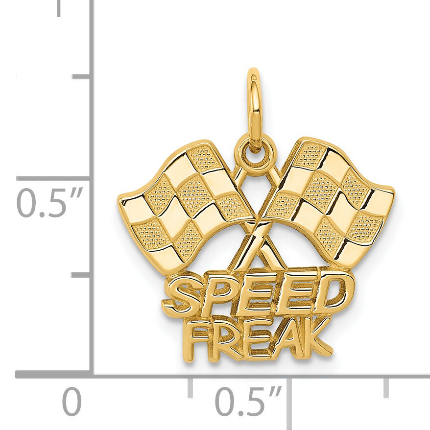 14K Racing Flags SPEED FREAK Charm-C1879