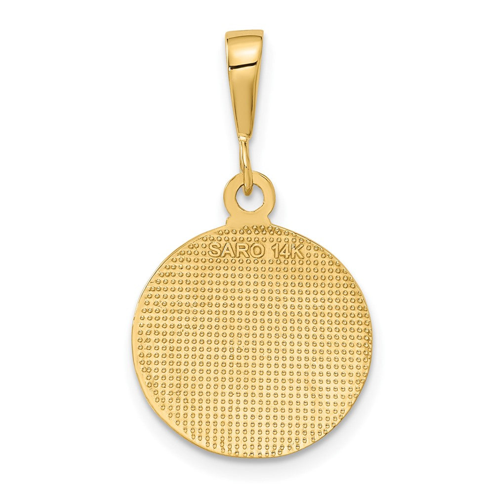 14K Polished and Satin Raphael Angel Pendant-C1895