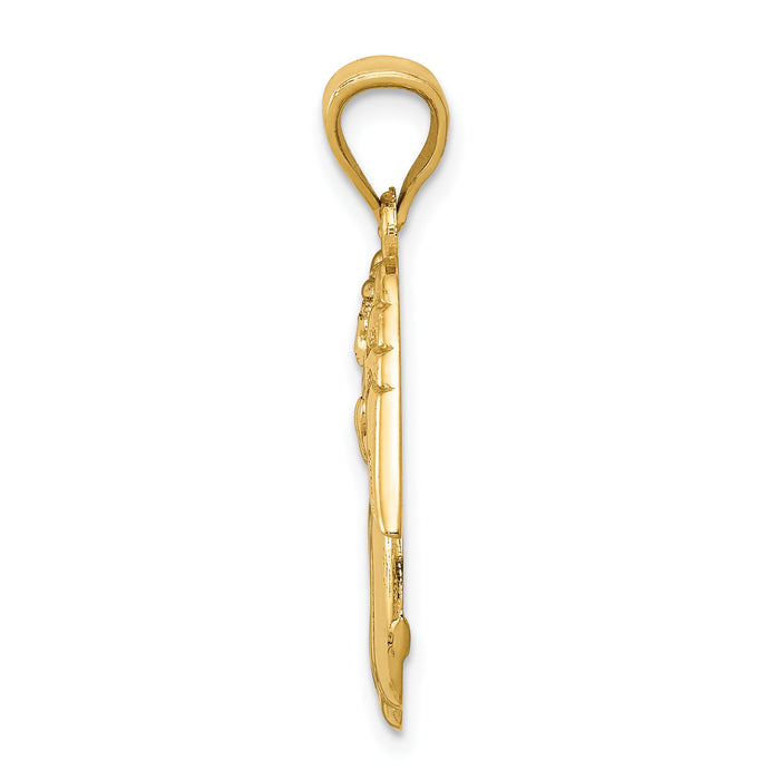 14k Polished Angel Charm-C1899