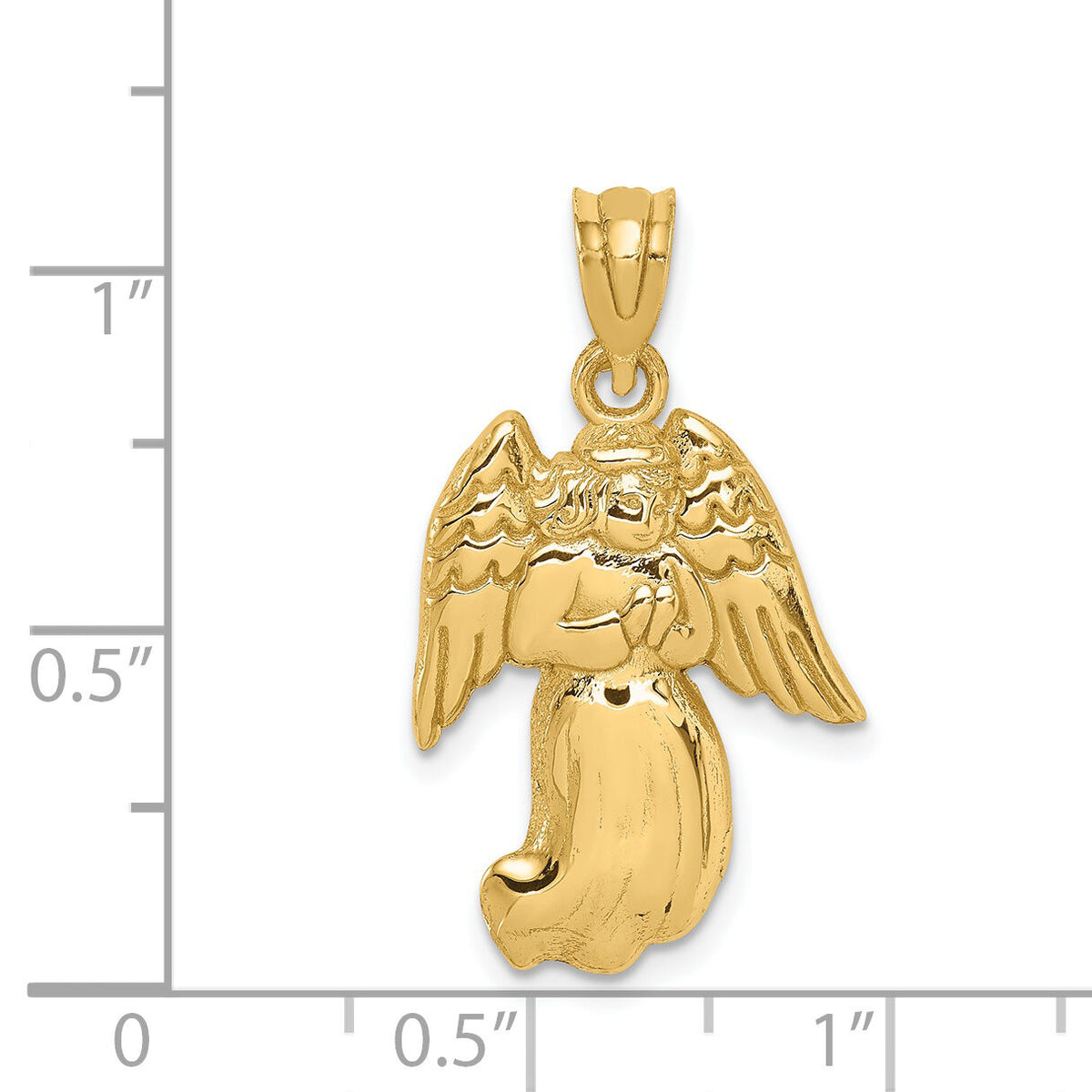 14k Polished Angel Charm-C1899