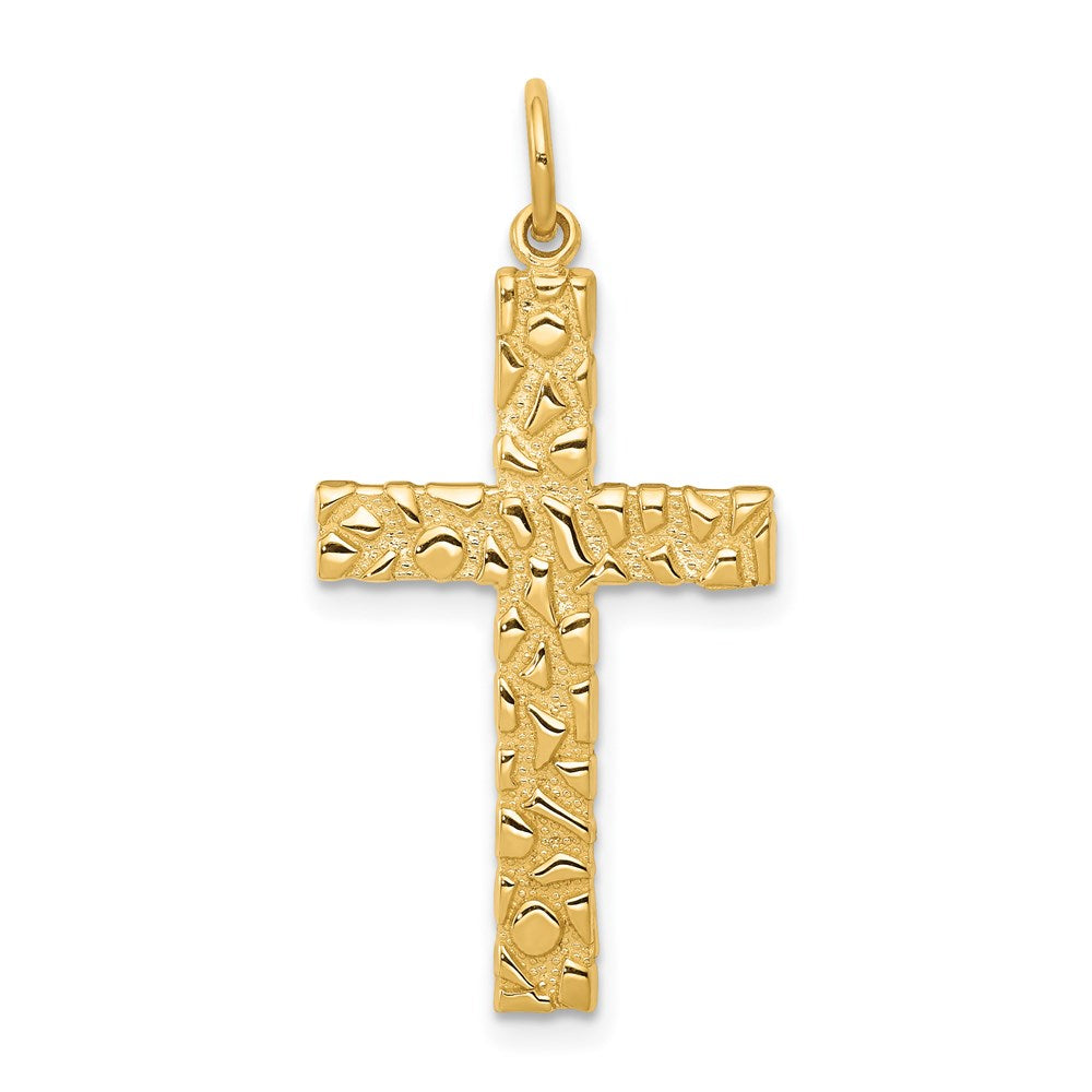 14k Nugget Style Cross Pendant-C1920