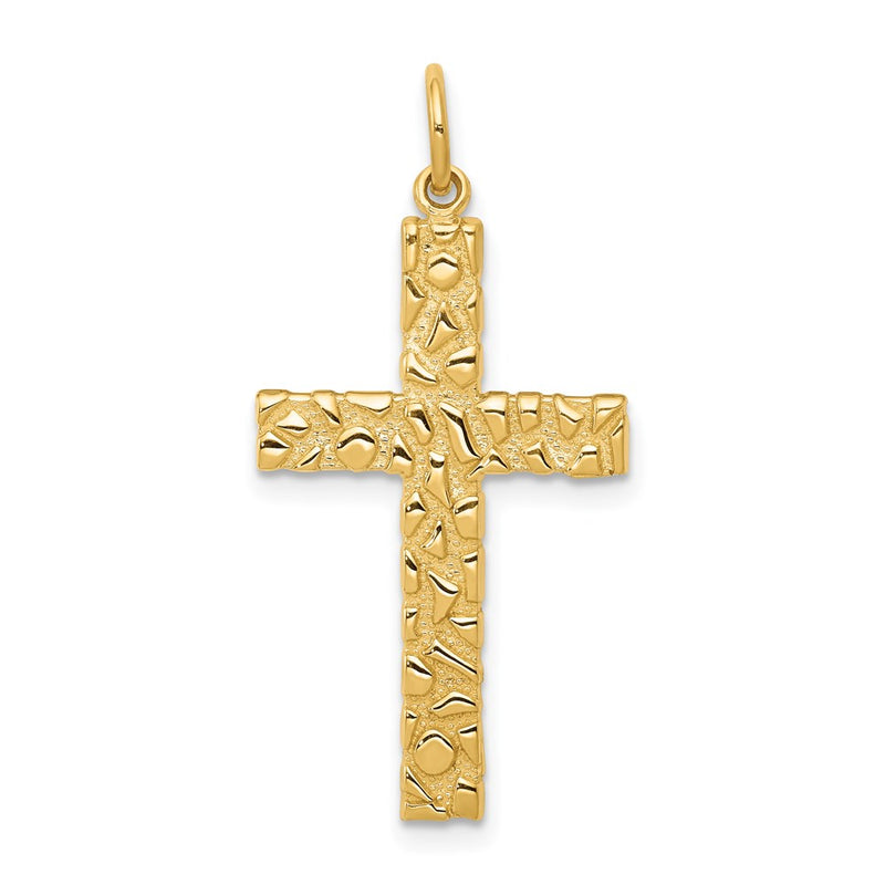 14k Nugget Style Cross Pendant-C1920