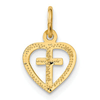 14k Cross in Heart Charm-C1947