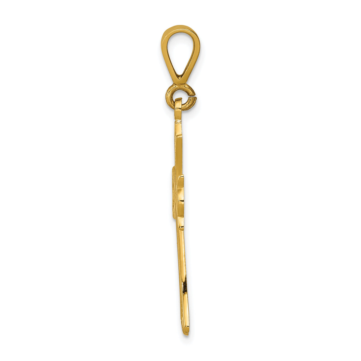 14k Fleur De Lis Cross Pendant-C1955