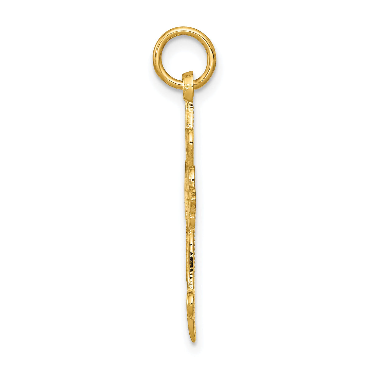 14k Fleur De Lis Cross Pendant-C1957