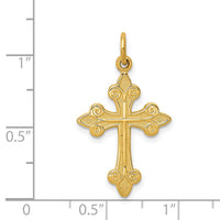 14k Fleur De Lis Cross Pendant-C1957