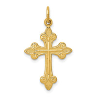 14k Fleur De Lis Cross Pendant-C1957