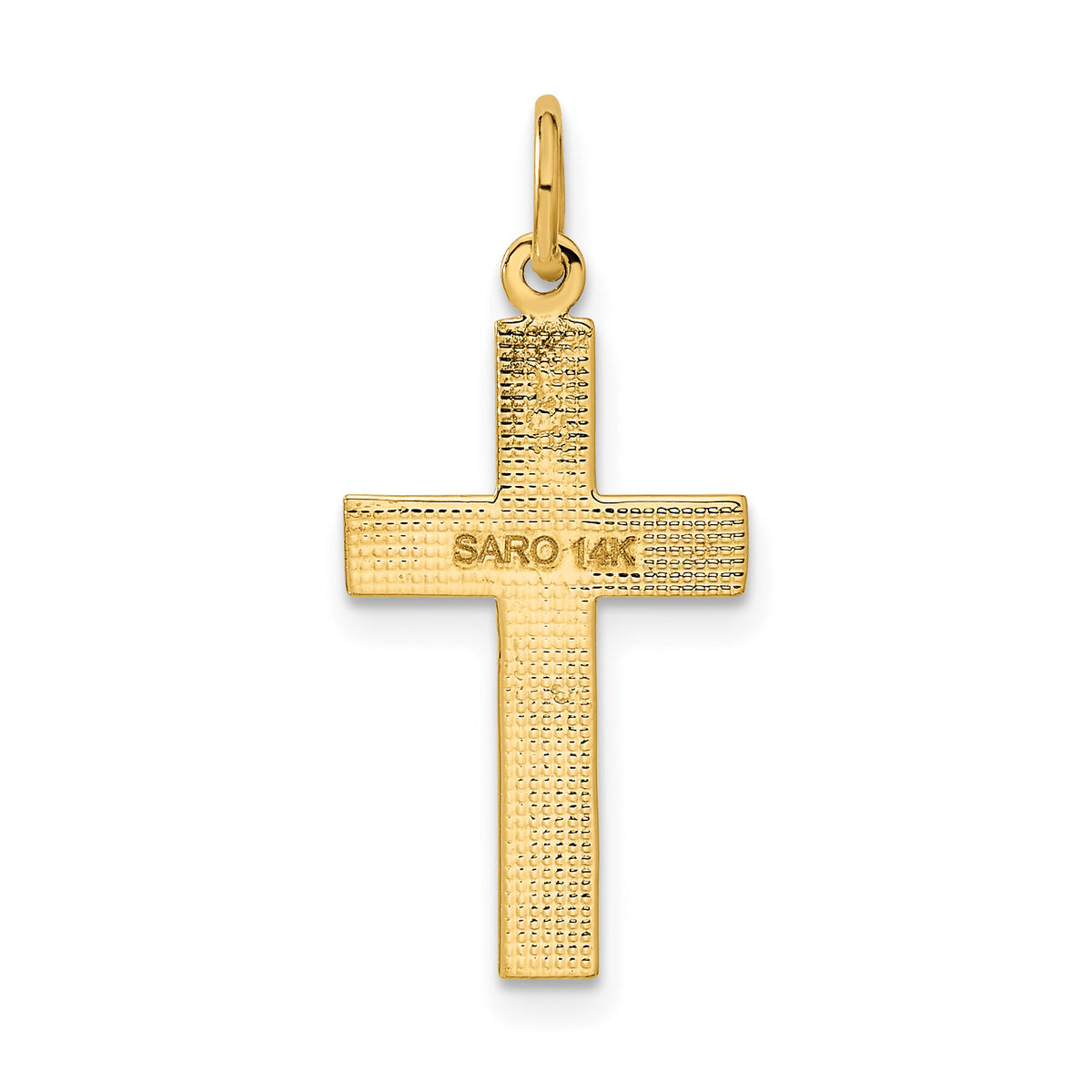 14k Diamond-cut Cross Pendant-C1959