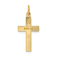 14k Diamond-cut Cross Pendant-C1959
