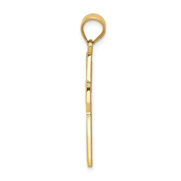 14k Greek Filigree Cross Pendant-C1962