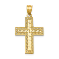14k Greek Filigree Cross Pendant-C1962