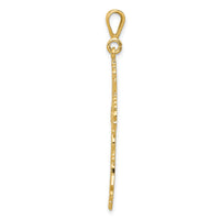 14k Fleur De Lis Cross Pendant-C1965