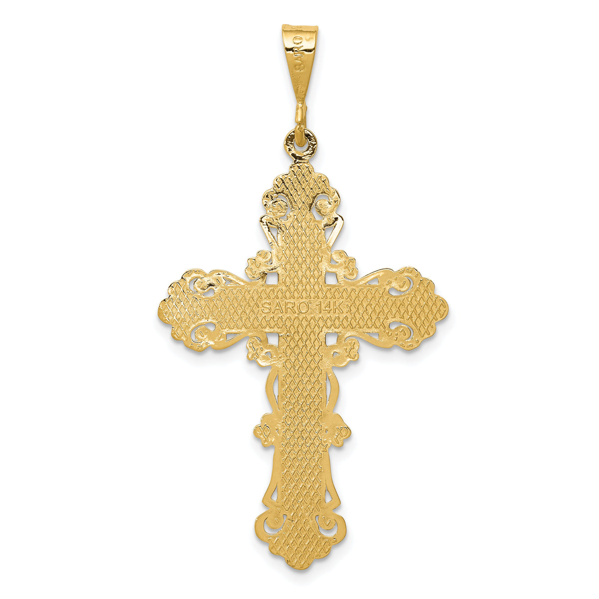 14k Fleur De Lis Cross Pendant-C1965