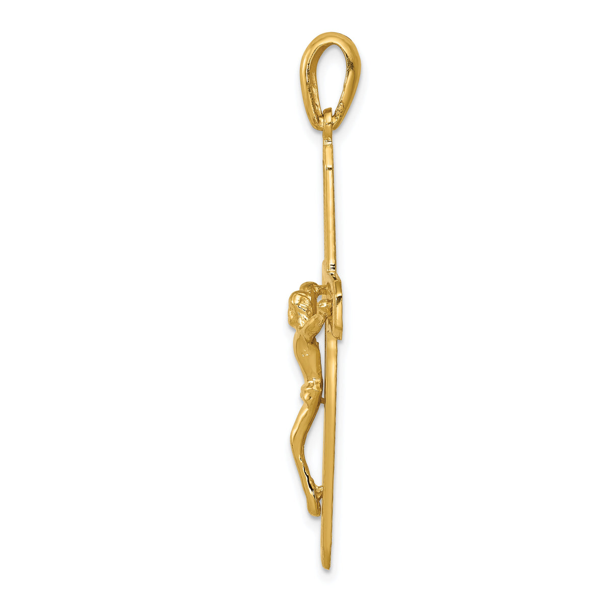 14k Polished Crucifix Pendant-C1984